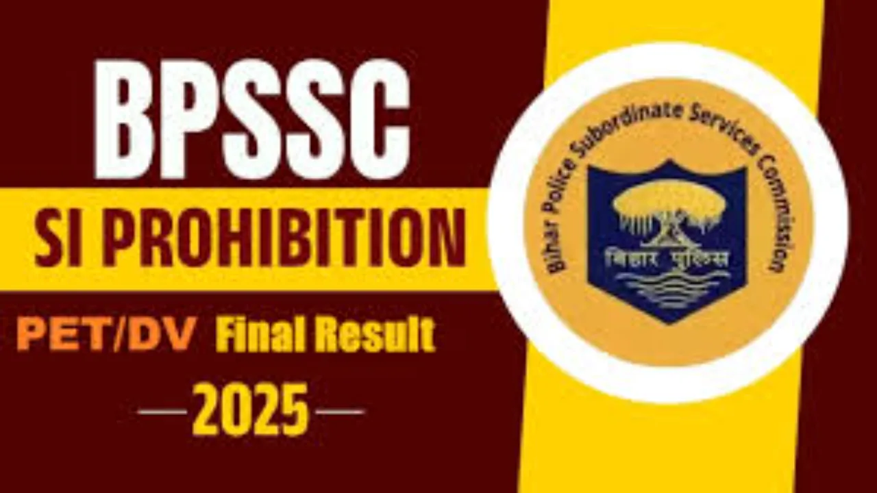 BPSSC Sub Inspector SI Prohibition 2025 Marks Released: Download All Candidates Score Card for 28 Posts