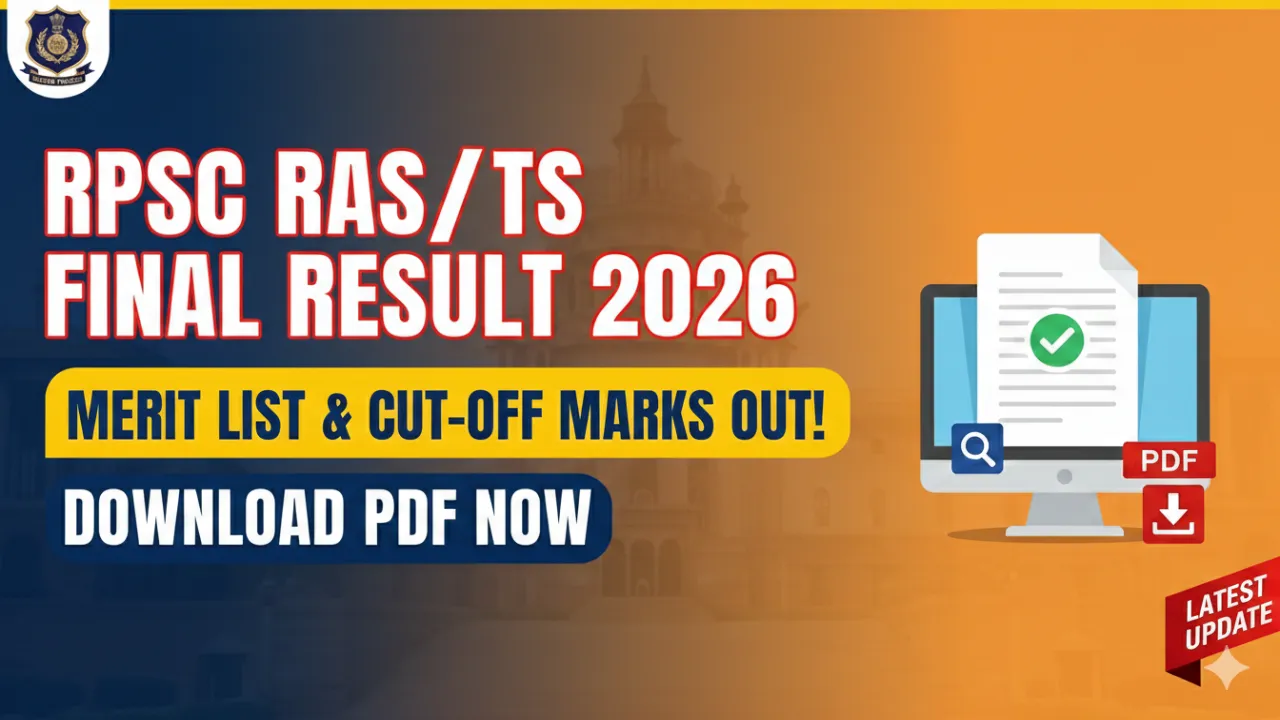 RPSC RAS/RTS Final Result 2026 Declared: Download Scorecard & Merit List at rpsc.rajasthan.gov.in